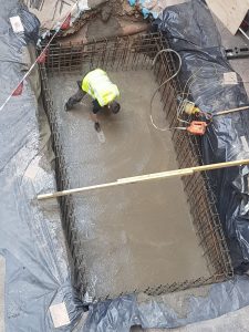 lift pit excavation and warerproofing at PRNS
