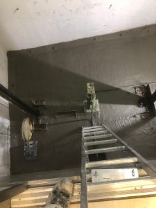 lift pit waterproofing at PRNS building services