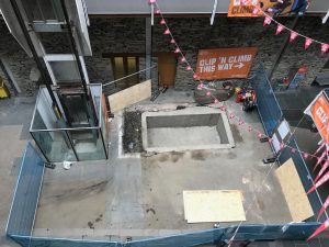 Pit excavation at PRNS building services for lift industry 