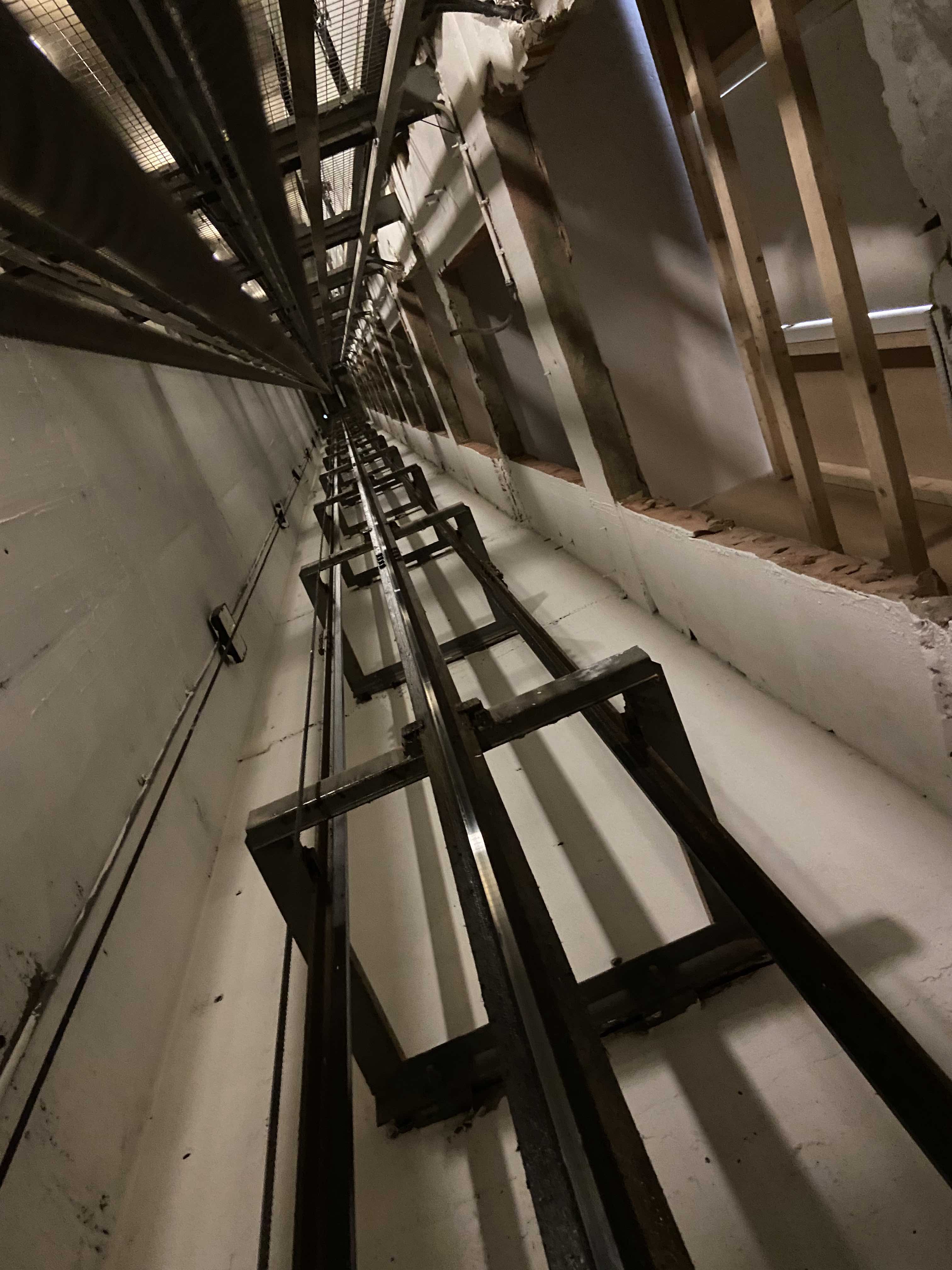 Lift shaft in a high rise building